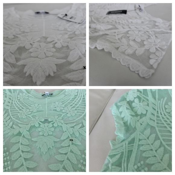 Express Short Sleeve Baroque Lace Tee Bundle - Picture 6 of 8